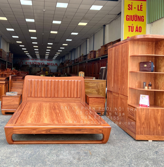 Bộ Combo Phòng Ngủ Gỗ Cẩm Vân Hiện Đại CB19.1