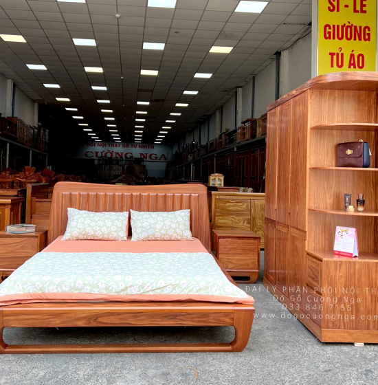 Tủ Quần Áo Gỗ Cẩm Vân 3 Cánh Góc Trang Trí CV 29.10