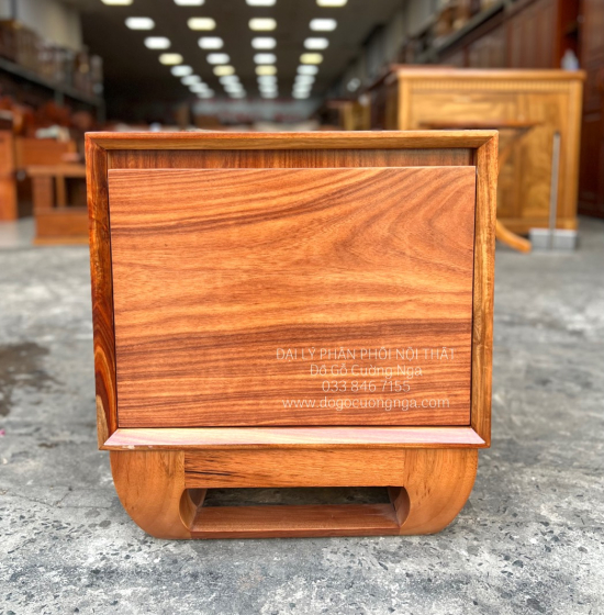 Tủ Táp Đầu Giường Gỗ Cẩm Vân Hiện Đại - Chân Quỳ 