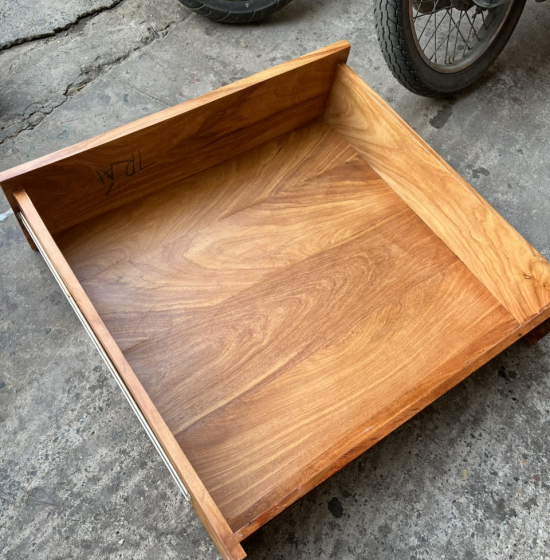 Giường ngăn kéo gỗ gõ đỏ hiện đại - vạt phản liền 