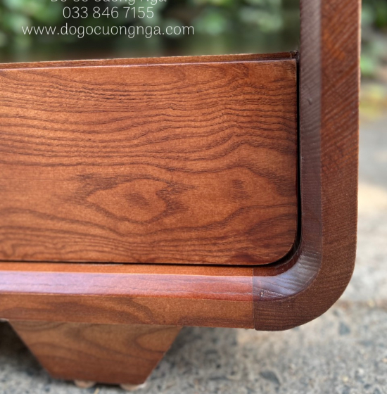Bàn Trà Gỗ Sồi Nga Màu Óc Chó Hiện Đại - Bàn Boom
