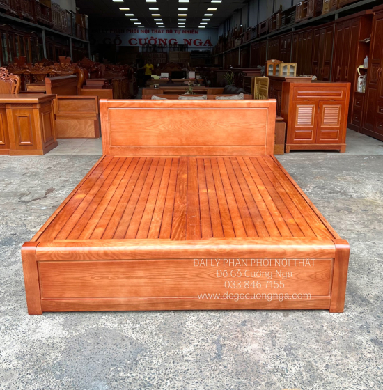 Giường Ngủ Gỗ Sồi Nga Vạt Phản Đẹp Giá Rẻ 
