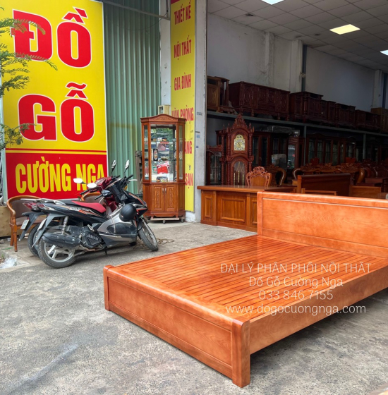 Giường Ngủ Gỗ Sồi Nga Vạt Phản Đẹp Giá Rẻ 