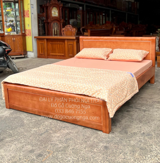 Giường Ngủ Gỗ Sồi Nga Vạt Phản Đẹp Giá Rẻ 