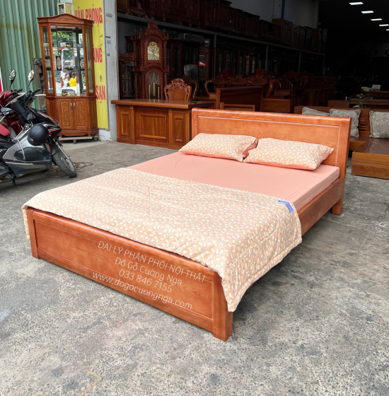 Giường Ngủ Gỗ Sồi Nga Vạt Phản Đẹp Giá Rẻ 