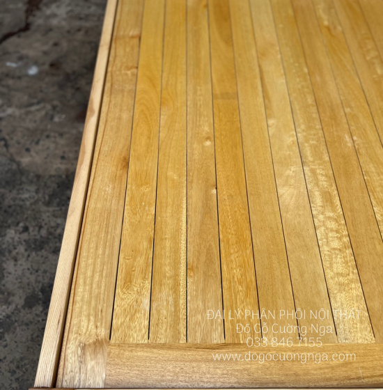 Giường Ngủ Gỗ Sồi Nga Phản Thưa Giá Rẻ - Mẫu Trơn 
