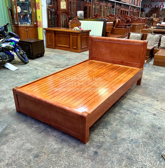 Giường Đơn Gỗ Sồi Nga 1m2x2m Phản Thưa Đẹp Giá Rẻ 
