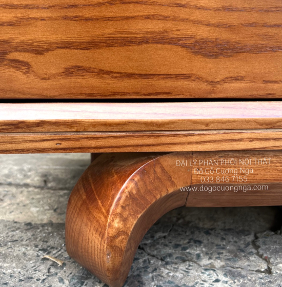 Kệ Tivi Gỗ Sồi Nga Hiện Đại Chân Xoắn KG 16.1