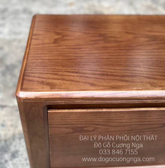 Kệ Tivi Gỗ Sồi Nga Lau Màu Óc Chó Hiện Đại KG 16.2