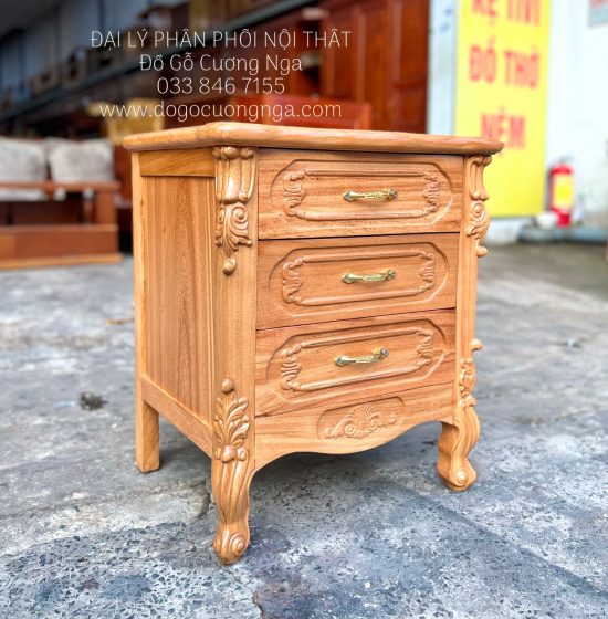 Tủ Táp Đầu Giường Gỗ Gõ Đỏ Cao Cấp 