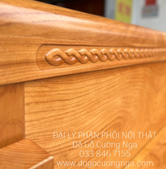 Giường Gấp Gỗ Gõ Đỏ 2 Ngăn Kéo Thông Minh