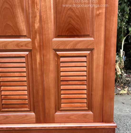 Tủ Giày Dép Gỗ Xoan Đào 3 Cánh Cao TG 17.11
