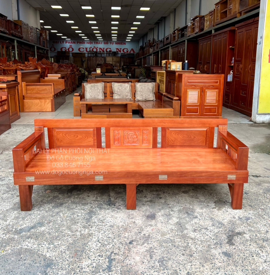 Giường Gấp Gỗ Xoan Đào 1m2 Mặt Liền Đẹp