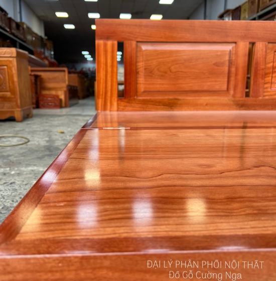 Giường Gấp Gỗ Xoan Đào 1m2 Mặt Liền Đẹp