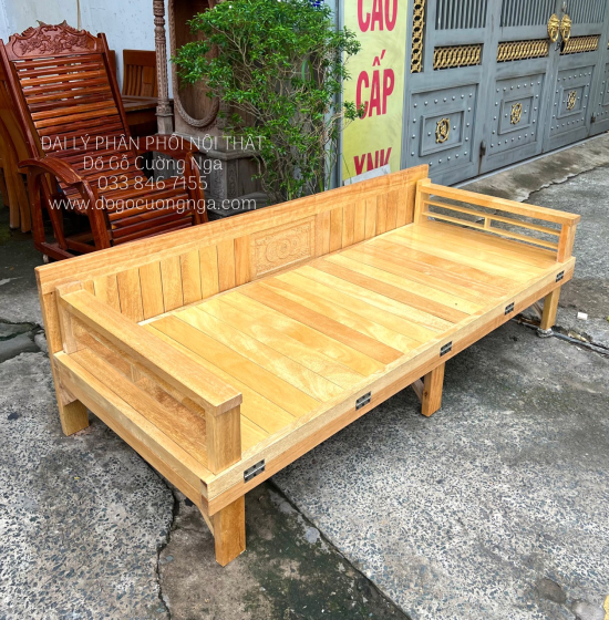 Giường Gấp Gỗ Sồi Tự Nhiên 1m6x2m Bền Đẹp Rẻ 