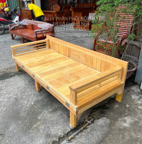 Giường Gấp Gỗ Sồi Tự Nhiên 1m6x2m Bền Đẹp Rẻ 