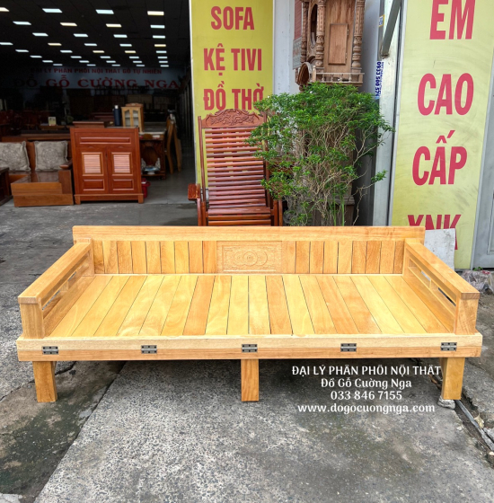 Giường Gấp Gỗ Sồi Tự Nhiên 1m6x2m Bền Đẹp Rẻ 