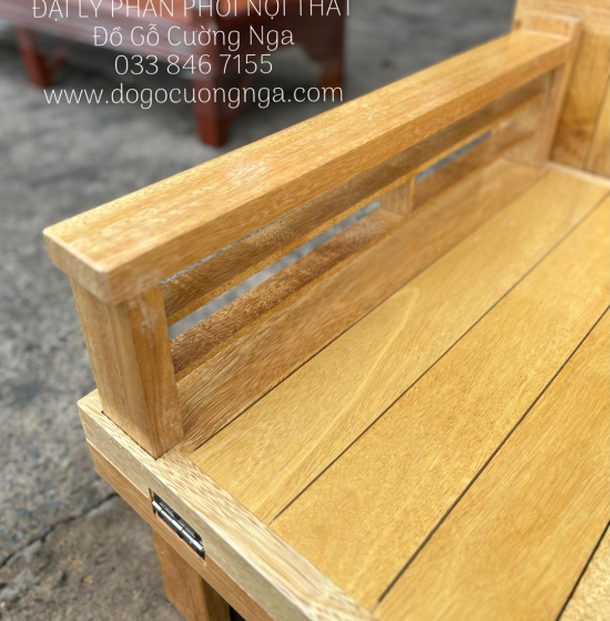 Giường Gấp Gỗ Sồi 2 Ngăn Kéo 1m4x1m9 Màu Tự Nhiên Giá Rẻ 