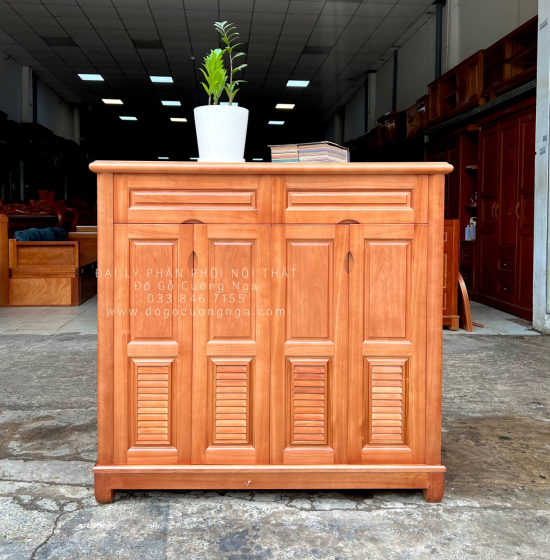 Tủ Giày Cao Gỗ Xoan Đào 4 Cánh TG 17.10
