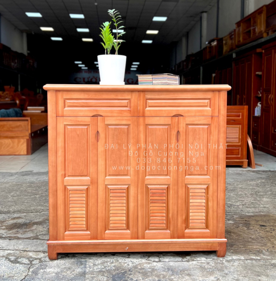 Tủ Giày Cao Gỗ Xoan Đào 4 Cánh TG 17.10