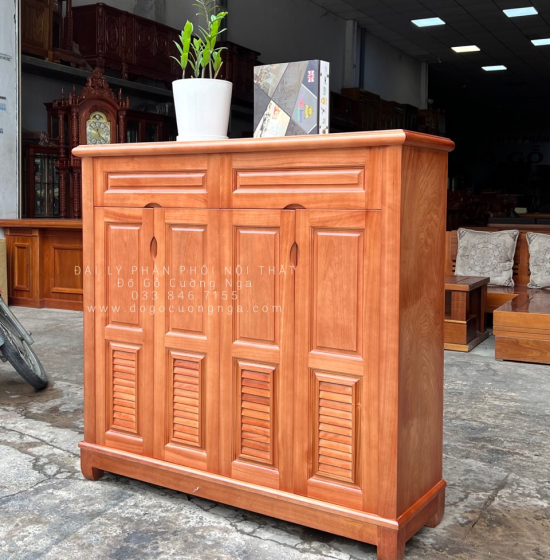 Tủ Giày Cao Gỗ Xoan Đào 4 Cánh TG 17.10