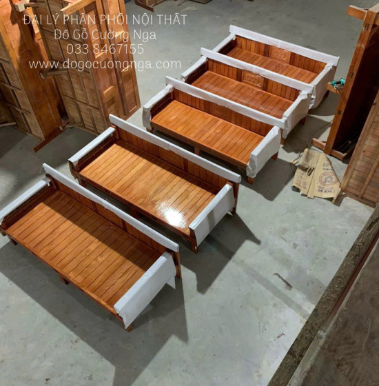 Giường gấp gỗ sồi - ghế mở thành giường hiện đại 