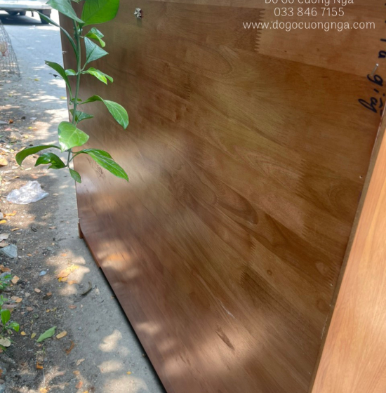 Tủ Giày Dép Gỗ Gõ Đỏ 4 Cánh Lá Sách TD 17.1