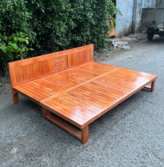 Giường gấp gỗ sồi - ghế mở thành giường hiện đại 