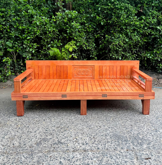 Giường Gấp Gỗ - Sofa Giường Gỗ Sồi 1m4x1m9 