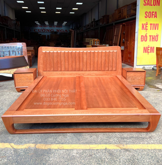 Tủ Táp Đầu Giường Gỗ Xoan Đào Kiểu Nhật - Ngăn Kéo 