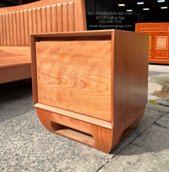 Tủ Táp Đầu Giường Gỗ Xoan Đào Kiểu Nhật - Ngăn Kéo 