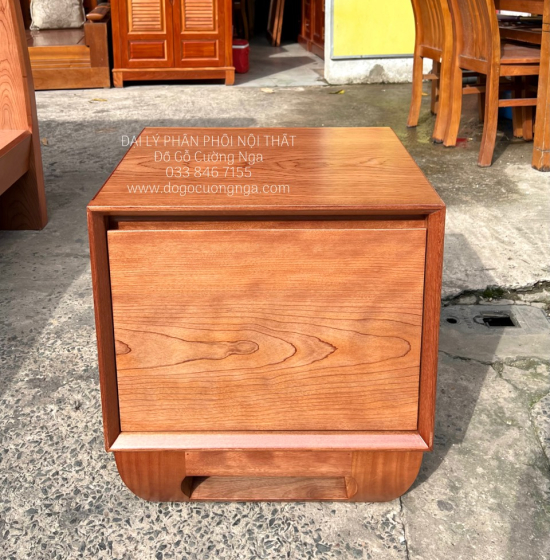 Tủ Táp Đầu Giường Gỗ Xoan Đào Kiểu Nhật - Ngăn Kéo 