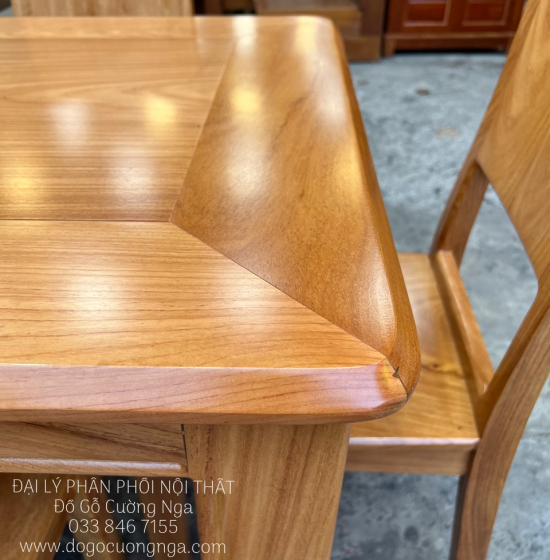 Bộ Bàn Ăn Gỗ Gõ Đỏ 6 Ghế Sang Trọng Hiện Đại