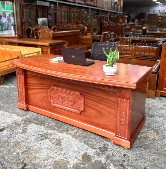 Bàn Ghế Làm Việc Gỗ Xoan Đào 1m8 Hiện Đại GĐ 21.9