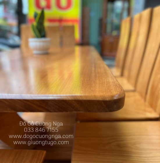 Bàn Ăn Gỗ Gõ Đỏ 8 Ghế Hiện Đại BG 11-12