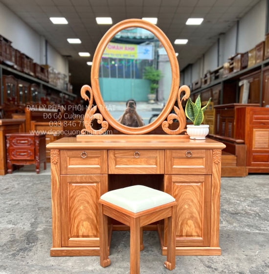 Bàn Phấn Trang Điểm Gỗ Đinh Hương 1m1 Sang Trọng 