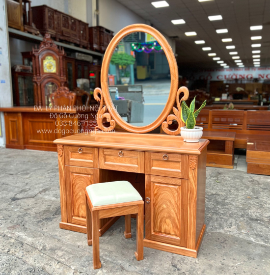 Bàn Phấn Trang Điểm Gỗ Đinh Hương 1m1 Sang Trọng 