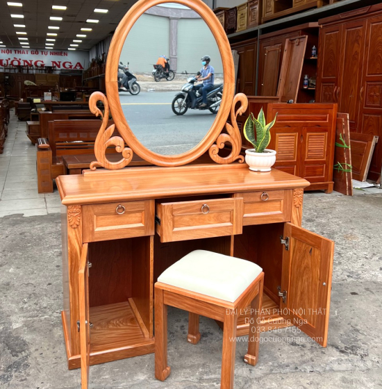 Bàn Phấn Trang Điểm Gỗ Đinh Hương 1m1 Sang Trọng 