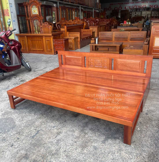Giường Gấp Gỗ Xoan Đào 2 Ngăn Kéo Cao Cấp Đủ Cỡ 