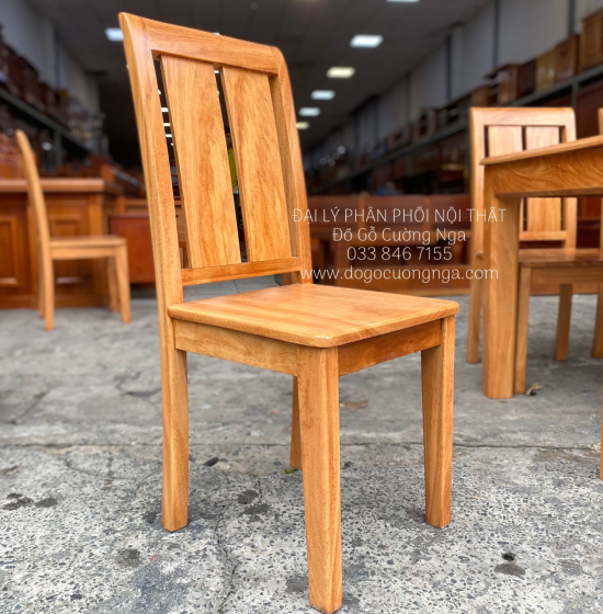 Bộ Bàn Ăn Gỗ Gõ Đỏ 6 Ghế Hiện Đại Ghế 2 Lá 
