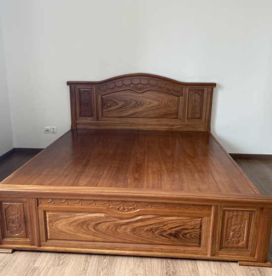 Giường gỗ hương xám vạt phản mẫu nữ hoàng 