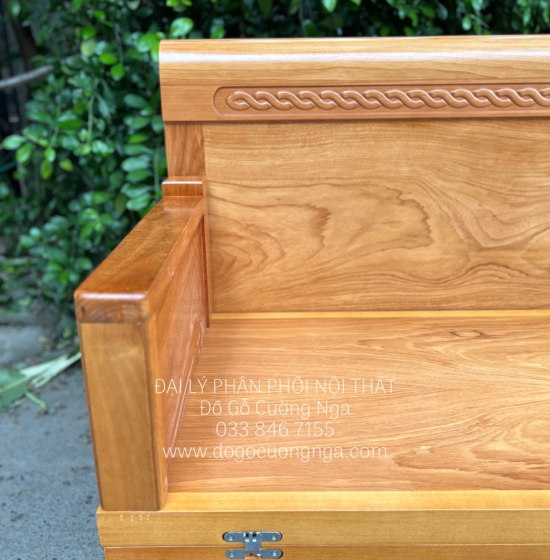 Giường Gấp Gỗ Gõ Đỏ 2 Ngăn Kéo 1m4x2m Giá Rẻ 