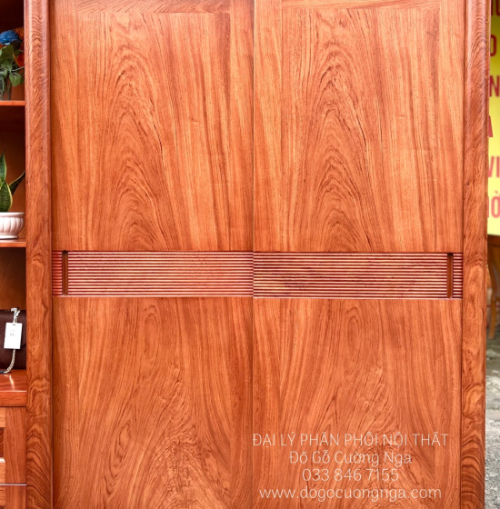 Tủ Quần Áo Gỗ Hương Đá Cánh Lùa Góc Hiện Đại Bền Đẹp