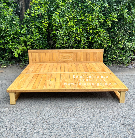 Giường Gấp Gỗ Sồi 1m6x1m Ngăn Kéo Đa Năng Giá Rẻ 