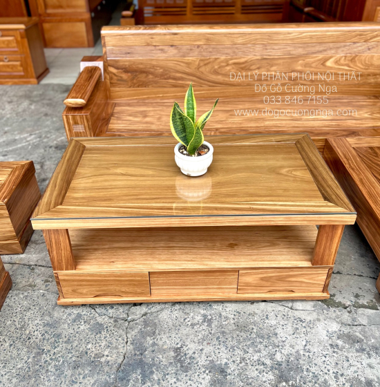 Sofa Gỗ Hương Xám Cao Cấp Góc L 2m1x1m6 Bền Đẹp