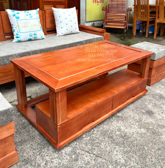 Ghế Sofa Gỗ Sồi Nga 1 Văng Giá Rẻ Kèm Nệm