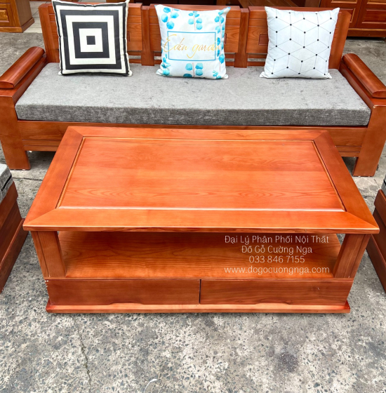Ghế Sofa Gỗ Sồi Nga 1 Văng Giá Rẻ Kèm Nệm