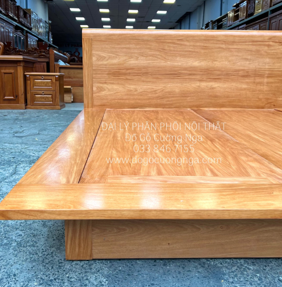 Giường Ngủ Gỗ Đinh Hương Kiểu Nhật Vai Hè Hiện Đại Vạt Phản 