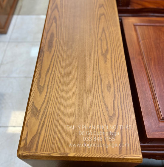 Kệ Tivi Gỗ Sồi Nga Hiện Đại Lau Màu Sơn Inchem Cao Cấp