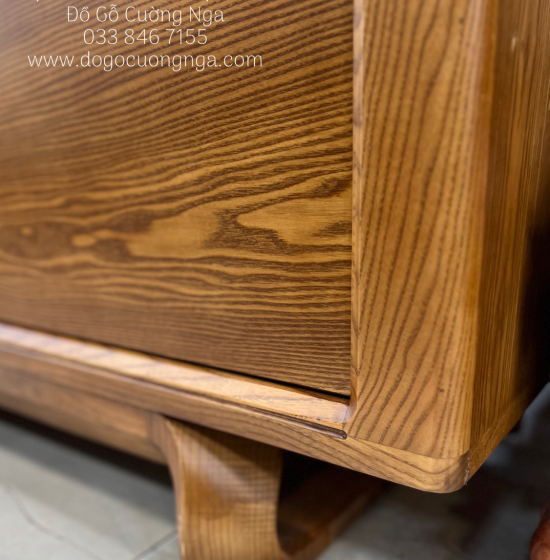 Kệ Tivi Gỗ Sồi Nga Hiện Đại Lau Màu Sơn Inchem Cao Cấp